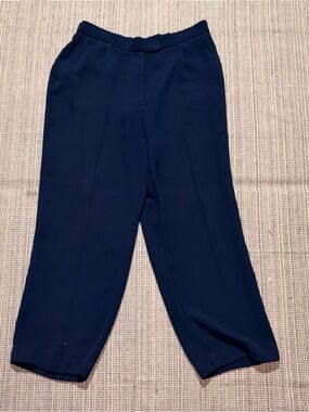 COVINGTON Women's Petite Trouser Pants Size 16P In Navy